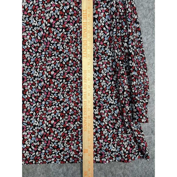 Liz Claiborne Career Blouse Women's 2X Black & Red Floral 3/4 Sleeve Stretch - Picture 5 of 9